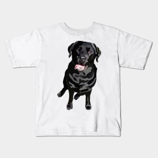 Black Labrador Doodle Kids T-Shirt